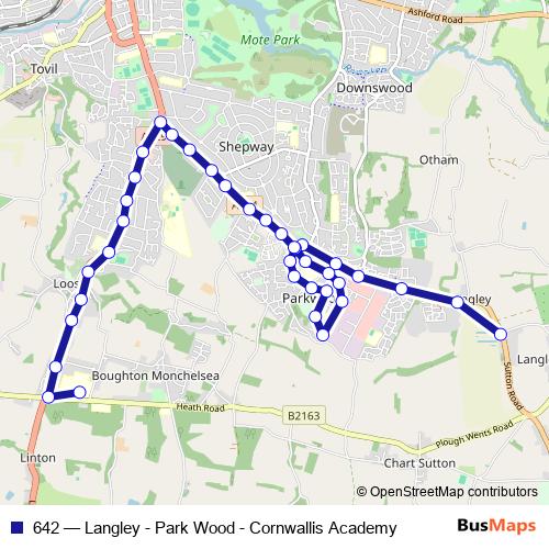 642 bus Line Map