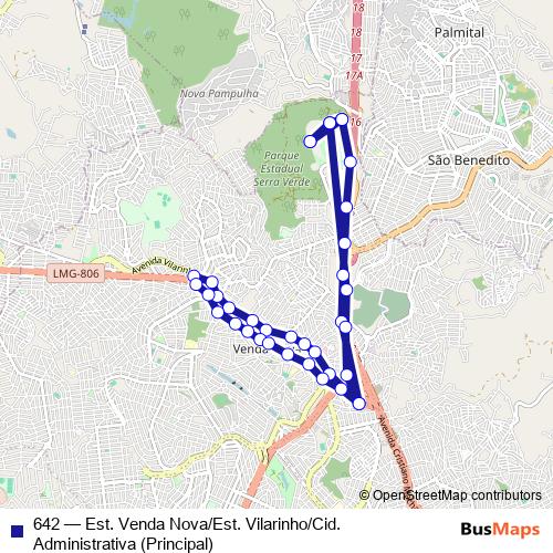 642 bus Line Map