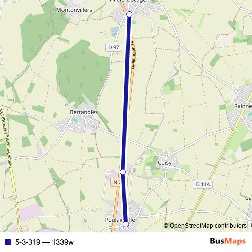 5-3-319 bus Line Map