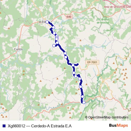Xg860012 bus Line Map