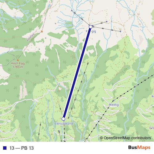 13 cable-car Line Map