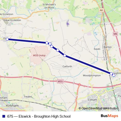 675 bus Line Map