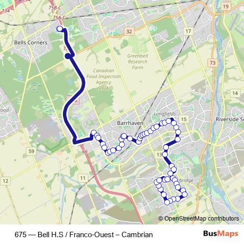 675 bus Line Map