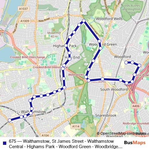 675 bus Line Map