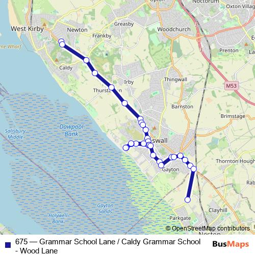 675 bus Line Map