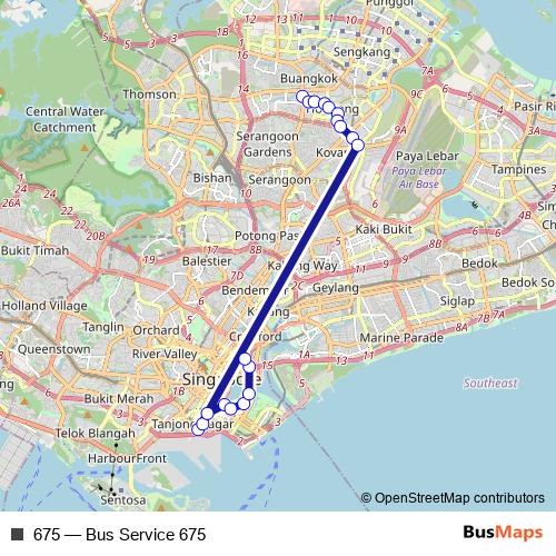675 bus Line Map
