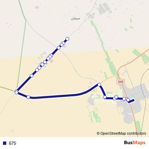 675 bus Line Map