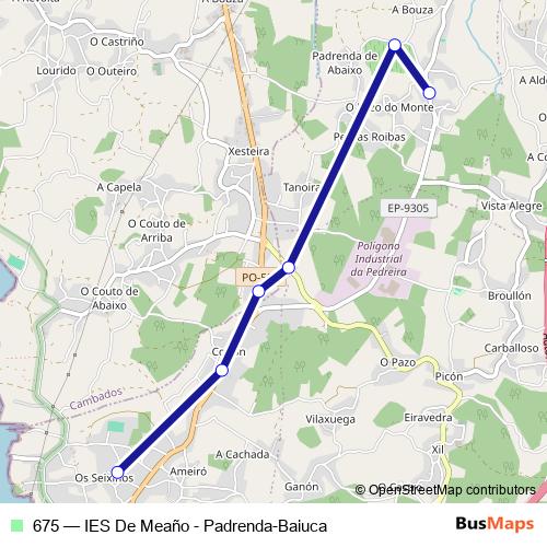 675 bus Line Map