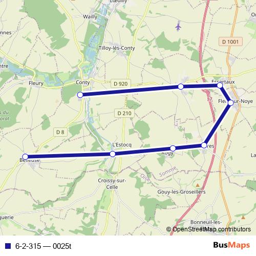 6-2-315 bus Line Map