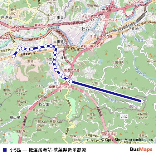 小5區 bus Line Map