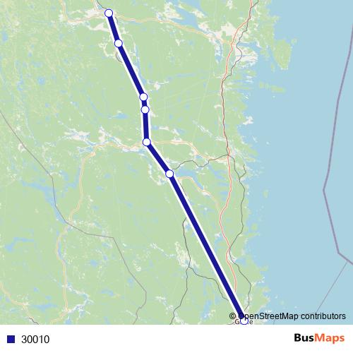 30010 bus Line Map
