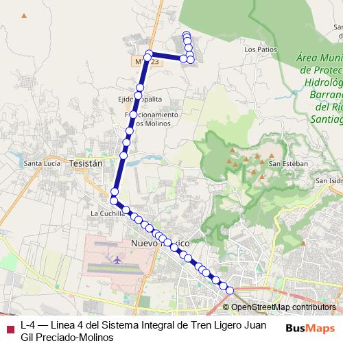 L-4 bus Line Map