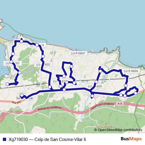 Xg719030 bus Line Map
