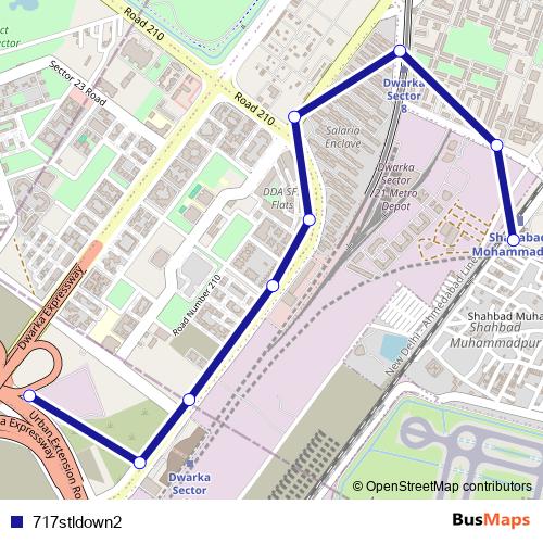 717stldown2 bus Line Map