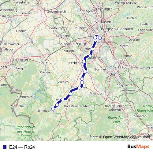 E24 rail Line Map