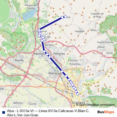 Alsa - L-0313a Vt bus Line Map