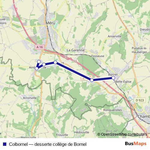 Colbornel bus Line Map