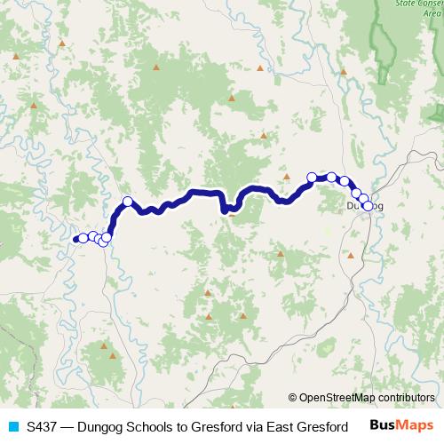 S437 bus Line Map