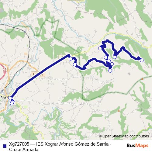 Xg727005 bus Line Map