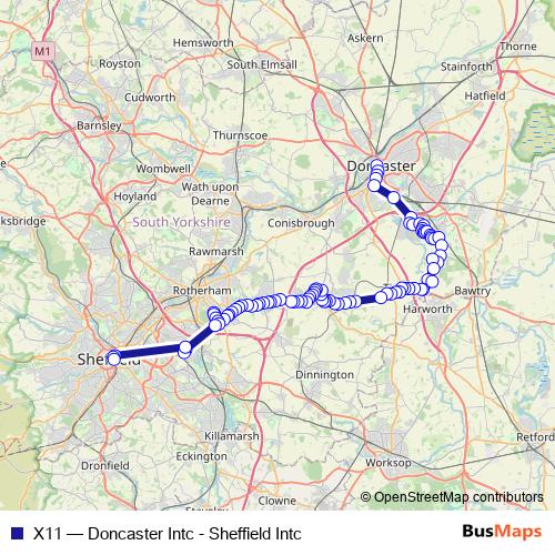 X11 bus Line Map