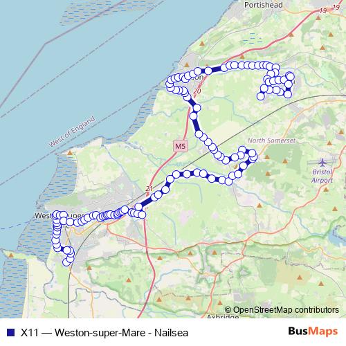 X11 bus Line Map