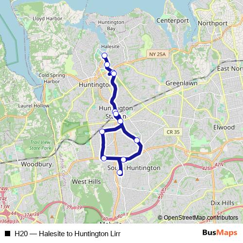 H20 bus Line Map