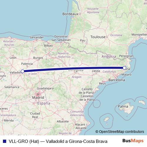 VLL-GRO (Hat) air Line Map