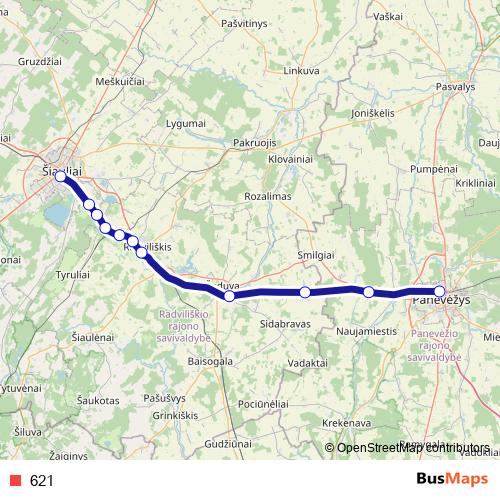 621 rail Line Map