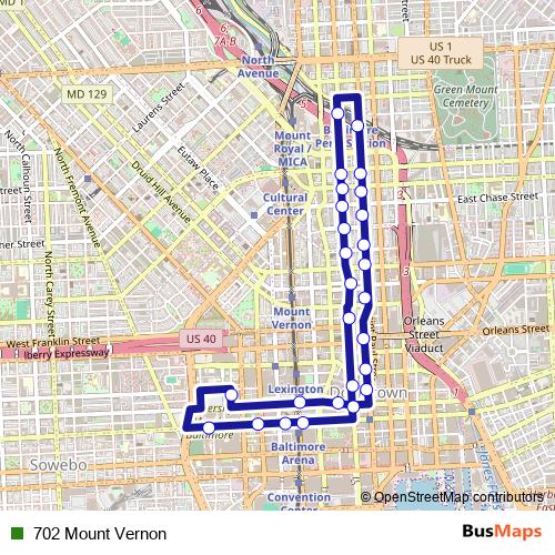 702 Mount Vernon bus Line Map