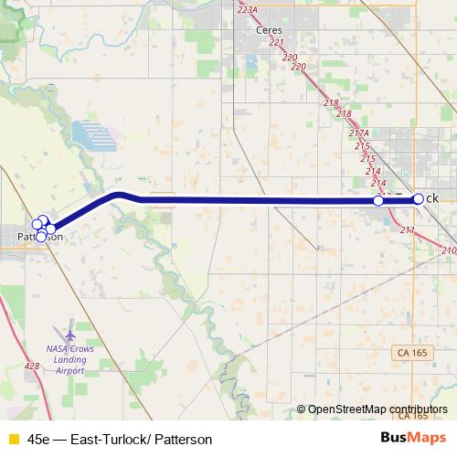 45e bus Line Map