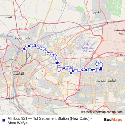Minibus 321 bus Line Map