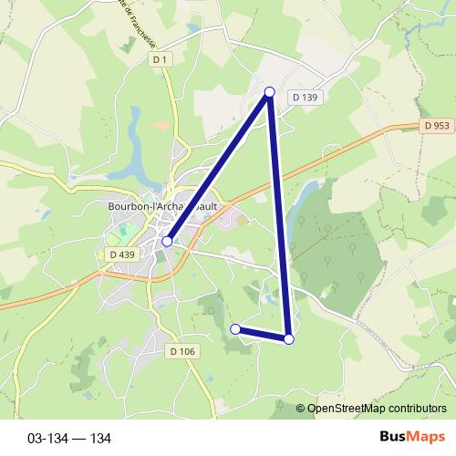 03-134 bus Line Map