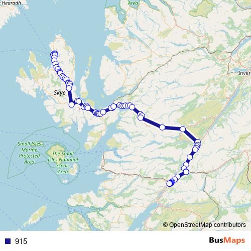 915 bus Line Map