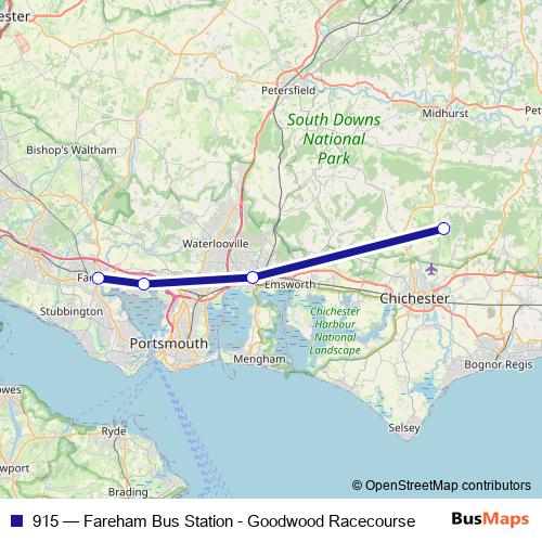 915 bus Line Map