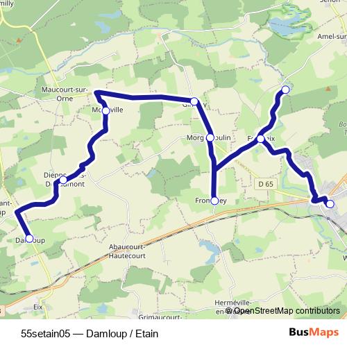 55setain05 bus Line Map