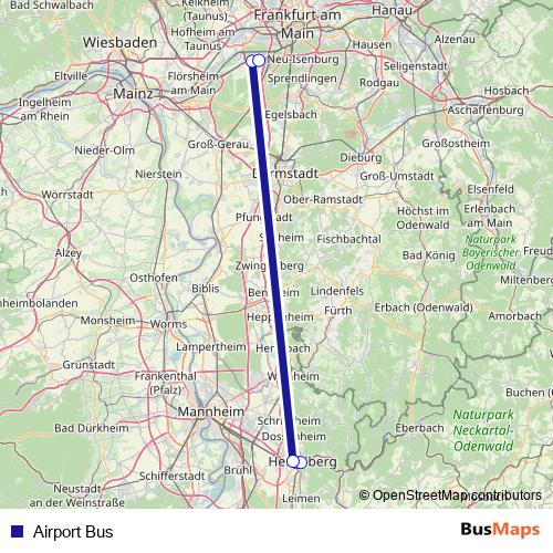 Airport Bus bus Line Map