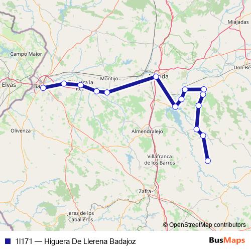 1l171 bus Line Map