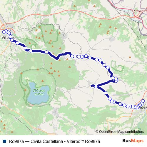 Ro987a bus Line Map