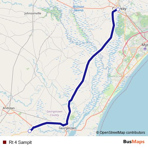 Rt 4 Sampit bus Line Map