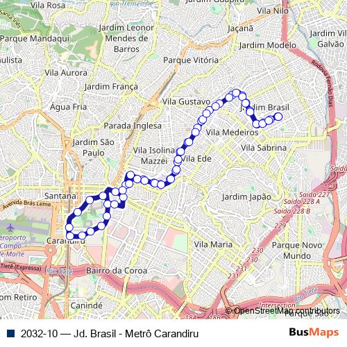 2032-10 bus Line Map
