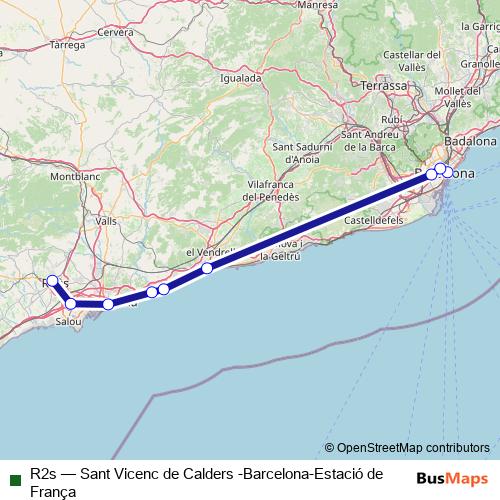 R2s rail Line Map
