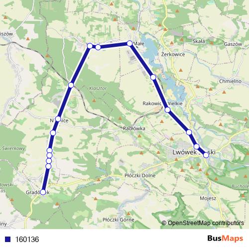 160136 bus Line Map