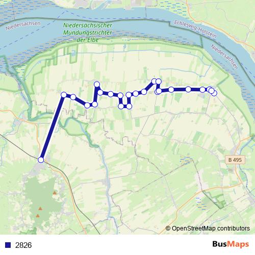 2826 bus Line Map