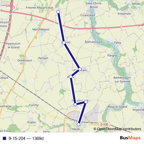 9-15-204 bus Line Map