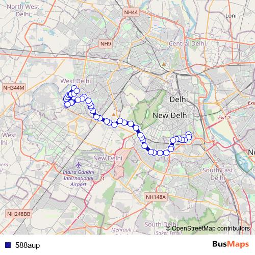 588aup bus Line Map
