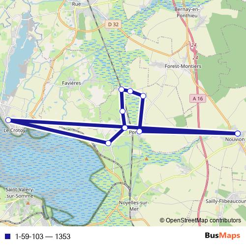 1-59-103 bus Line Map