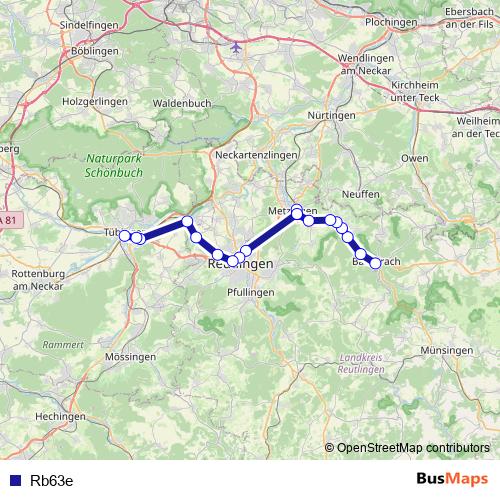 Rb63e bus Line Map