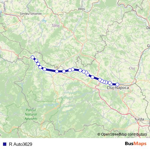 R Auto3629 bus Line Map