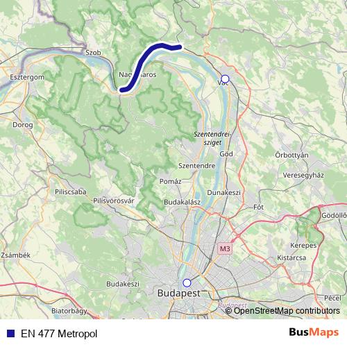 EN 477 Metropol rail Line Map