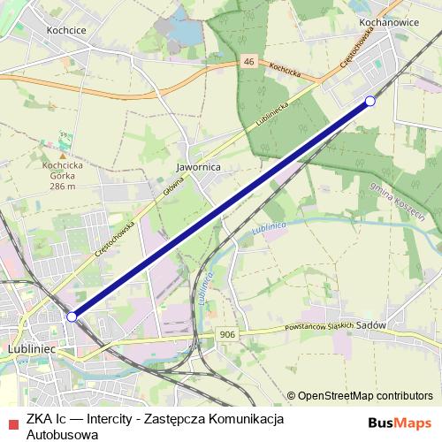 ZKA Ic bus Line Map